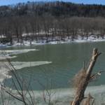 River ice and Hickories Park