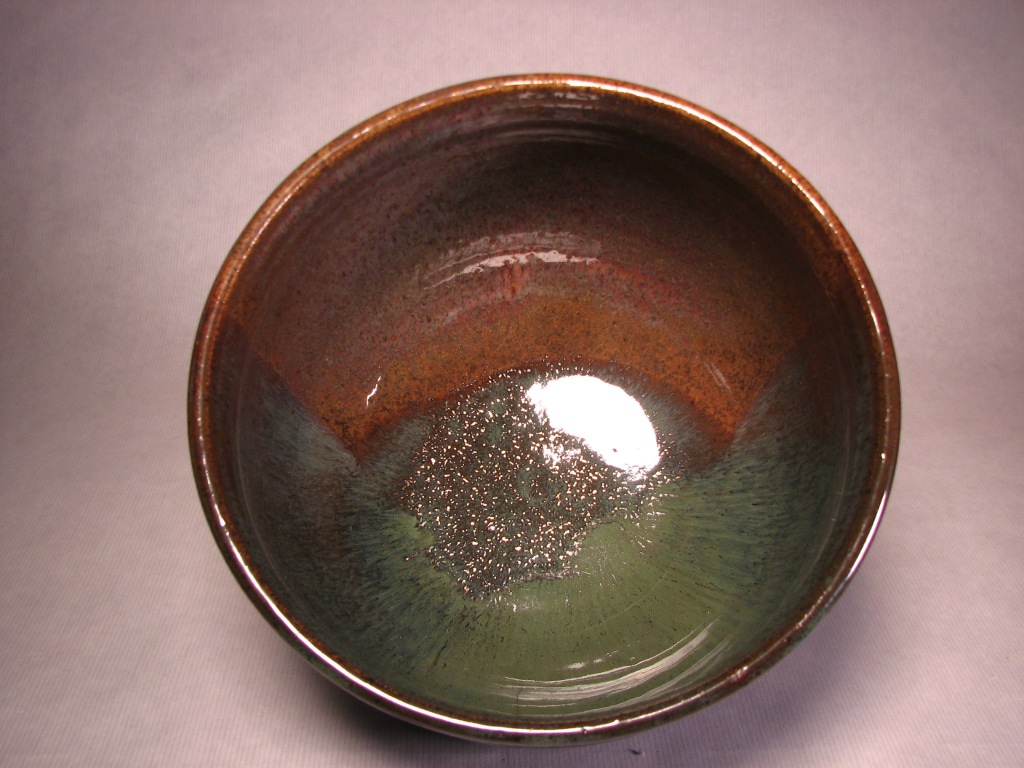 Inside the bowl.